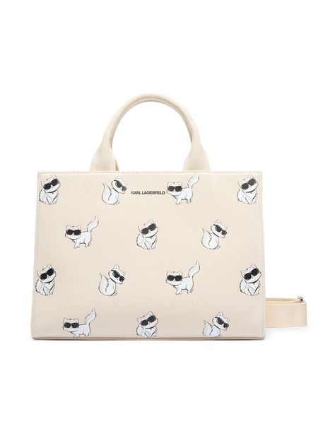 KARL LAGERFELD Torebka B3W50064 Kremowy. Białe torebki klasyczne KARL LAGERFELD, bez wzorów, z materiału, bez dodatków. Za 549.99 zł.