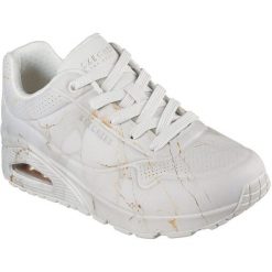 Adidasy Skechers Uno - Marbel Marvel, Kobiety. Białe obuwie sportowe Skechers, z materiału, bez zapięcia. Za 399.99 zł.