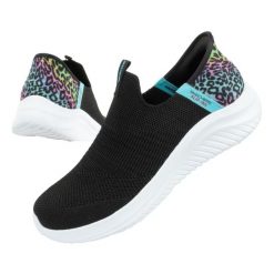 Buty sportowe Skechers SLIP-INS. Czarne obuwie sportowe Skechers, z materiału, bez zapięcia, trekkingowe, Skechers Sport. Za 264.00 zł.