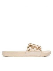 Tommy Hilfiger Klapki Th Braided Pool Slide FW0FW09203 Beżowy. Brązowe klapki TOMMY HILFIGER, bez wzorów, z materiału, bez obcasa. Za 209.99 zł.