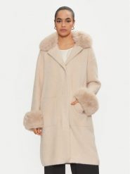 Joseph Ribkoff Płaszcz zimowy 243923 Beżowy Loose Fit. Brązowe płaszcze Joseph Ribkoff, na zimę, xl, bez wzorów, z syntetyku, bez kaptura. Za 1,299.00 zł.