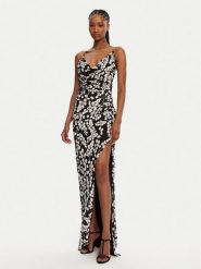 Balmain Sukienka wieczorowa DF0RN195JJ33 Czarny Regular Fit. Czarne sukienki Balmain, bez wzorów, z wiskozy, wizytowe, bez kołnierzyka, bez ramiączek. Za 7,969.00 zł.