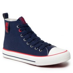 Trampki Big Star Shoes. Niebieskie trampki BIG STAR SHOES, bez wzorów, bez zapięcia. Za 79.99 zł.