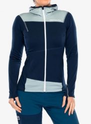 Bluza z kapturem damska Ortovox Fleece Light Hoody. Niebieskie bluzy ORTOVOX, m, bez wzorów, z elastanu, z kapturem. Za 730.39 zł.