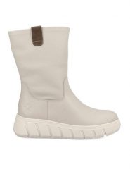 Rieker Botki Y3553-60 Beżowy. Brązowe botki Rieker, bez wzorów, ze skóry, bez obcasa, na płaskiej podeszwie, bez zapięcia. Za 399.99 zł.