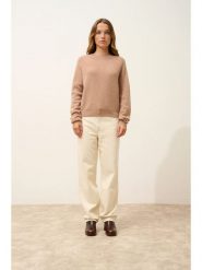 Just Cashmere Kaszmirowy sweter w kolorze beżowym rozmiar: S. Brązowe swetry Just Cashmere, s, bez wzorów, z kaszmiru, bez ramiączek. Za 478.99 zł.