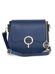 Mia Tomazzi Skórzana torebka "Carracci" w kolorze niebieskim - 23 x 18 x 7,5 cm rozmiar: onesize. Niebieskie torby na ramię Mia Tomazzi, bez wzorów, z materiału, na ramię, bez dodatków. Za 217.99 zł.