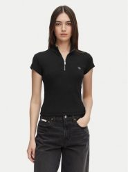Calvin Klein Jeans T-Shirt LV047G240G Czarny Slim Fit. Czarne t-shirty Calvin Klein Jeans, l, bez wzorów, z bawełny, bez kołnierzyka, bez ramiączek. Za 209.99 zł.