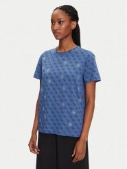 Guess T-Shirt V5GI16 I3Z14 Granatowy Regular Fit. Niebieskie t-shirty Guess, xl, z aplikacjami, z bawełny, bez kołnierzyka, bez ramiączek. Za 139.99 zł.