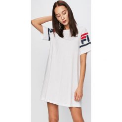 Fila - Sukienka. Białe sukienki Fila, na co dzień, s, bez wzorów, z bawełny, casualowe, bez kołnierzyka, bez ramiączek, mini, proste. W wyprzedaży za 149.90 zł.