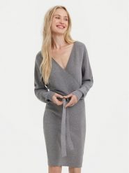 Vero Moda Sukienka dzianinowa 10269251 Szary Regular Fit. Szare sukienki Vero Moda, s, bez wzorów, z dzianiny, bez kołnierzyka, bez ramiączek. Za 159.99 zł.
