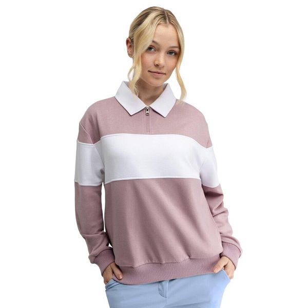 Damska bluza golfowa Siroko Eagle-W Pink. Czerwone bluzy SIROKO, l, bez wzorów, z materiału, bez kaptura. Za 253.00 zł.