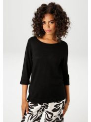 Aniston Sweter w kolorze czarnym rozmiar: 44. Czarne swetry Aniston, bez wzorów, bez ramiączek. Za 52.79 zł.