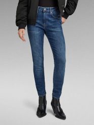 G-Star Dżinsy - Skinny fit - w kolorze niebieskim rozmiar: W25/L30. Niebieskie jeansy G-Star, l, z aplikacjami. Za 140.86 zł.