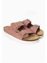 BACKSUN Skórzane klapki "Bali" w kolorze jasnoróżowym rozmiar: 40. Różowe klapki Backsun, bez wzorów, ze skóry, z otwartym noskiem, bez obcasa. Za 130.99 zł.