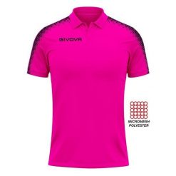 Sportowe Polo Givova Club Fuksja dla Kobiet. Czerwone koszulki polo Givova, bez wzorów, bez kołnierzyka, bez ramiączek. Za 178.99 zł.