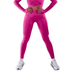 Techniczne legginsy z efektem push-up i idealną sylwetką. Czerwone legginsy R-EVENGE, s, bez wzorów, z elastanu. Za 285.90 zł.