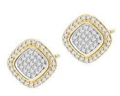 Kolczyki z żółtego złota z diamentami - 0,25 ct - próba 585. Żółte kolczyki Apart, z diamentem, złote. Za 3,790.00 zł.