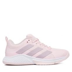 Buty halowe adidas. Czerwone obuwie sportowe Adidas, bez zapięcia. Za 399.99 zł.