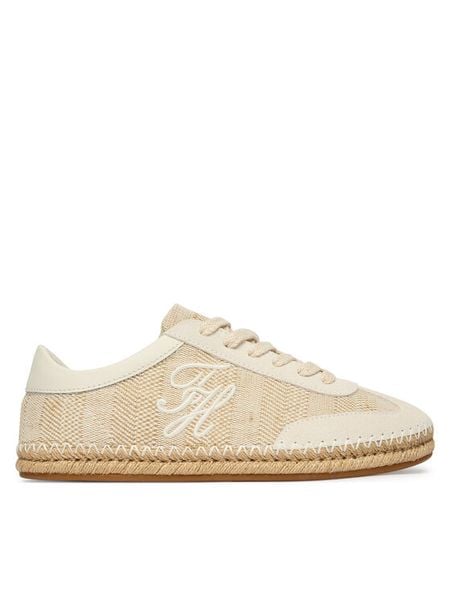 Tommy Hilfiger Espadryle Th Heritage Rope Sneaker FW0FW09108 Écru. Białe espadryle TOMMY HILFIGER, bez wzorów, z materiału, bez obcasa, bez zapięcia. Za 255.99 zł.