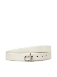 Calvin Klein Pasek Ck Buckle Belt 3.0_Smooth K60K613156 Biały. Białe paski Calvin Klein, bez wzorów, ze skóry. Za 121.99 zł.