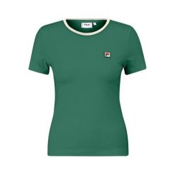 Slim fit T-shirt damski Fila Lectoure. Zielone t-shirty Fila, bez wzorów, bez kołnierzyka, bez ramiączek. W wyprzedaży za 122.00 zł.