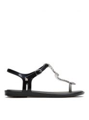 Melissa Sandały Solar + Bo.Bo Ad 33283 Czarny. Czarne sandały Melissa, bez wzorów, z tworzywa sztucznego, bez obcasa, na płaskiej podeszwie, bez zapięcia. Za 379.99 zł.