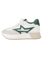 Liu Jo Skórzane sneakersy "Dreamy" w kolorze biało-zielonym rozmiar: 40. Białe trampki Liu Jo, bez wzorów, bez zapięcia. Za 290.57 zł.
