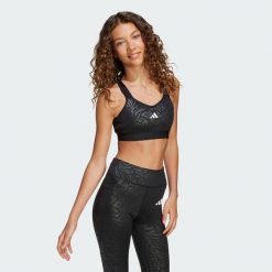 Biustonosz All Sports Animal Print Marshmallow Print. Białe koszulki sportowe Adidas, bez wzorów, bez ramiączek, na jogę i pilates. Za 129.00 zł.