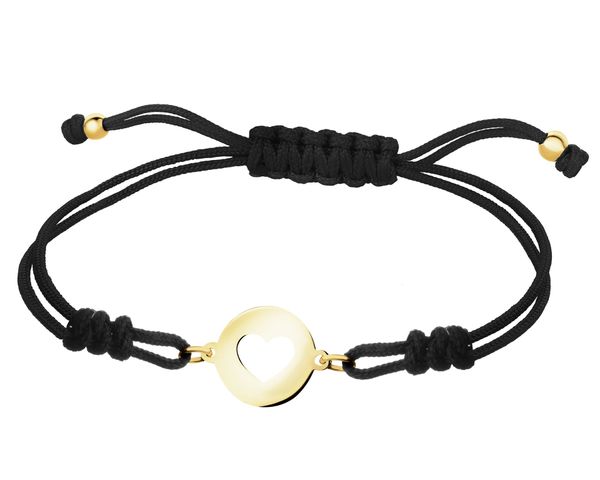 Bransoletka z elementami z żółtego złota - serce. Żółte bransoletki Apart, złote. Za 469.00 zł.