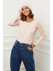 Soft Cashmere Sweter w kolorze jasnoróżowym rozmiar: 38/40. Różowe swetry Soft Cashmere, bez wzorów, z kaszmiru, bez ramiączek. Za 121.45 zł.