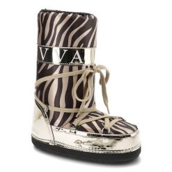Złote Śniegowce Donna Fabiani Damskie Zimowe Buty. Żółte trapery i śniegowce Donna Fabiani, ze skóry ekologicznej. Za 259.00 zł.