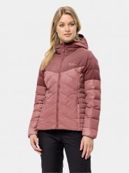 Jack Wolfskin Kurtka puchowa Tundra Down Hoody 1206642 Różowy Slim Fit. Czerwone kurtki sportowe Jack Wolfskin, l, bez wzorów, z puchu, bez kaptura, outdoorowe. Za 899.99 zł.