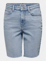 ONLY Szorty jeansowe Emily 15311259 Niebieski Straight Fit. Niebieskie szorty Only, bez wzorów, z bawełny. Za 69.99 zł.