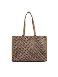 Tommy Hilfiger Torebka Th Jacquard Tote AW0AW19009 Brązowy. Brązowe shopper TOMMY HILFIGER, bez wzorów, z materiału, bez dodatków. Za 699.99 zł.
