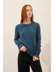 Just Cashmere Kaszmirowy sweter "Lexini" w kolorze niebieskim rozmiar: M. Niebieskie swetry Just Cashmere, m, bez wzorów, z kaszmiru, bez ramiączek. Za 426.99 zł.
