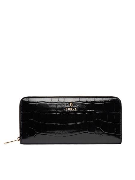 Furla Portfel Camelia L WP00313 BX4255 O6000 Czarny. Czarne portfele Furla, bez wzorów, ze skóry. Za 809.99 zł.