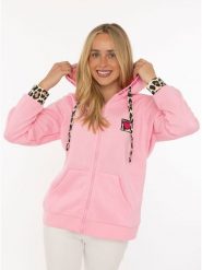 Zwillingsherz Bluza "Wild Heart" w kolorze różowym rozmiar: L/XL. Różowe bluzy Zwillingsherz, l, bez wzorów, bez kaptura. Za 196.70 zł.