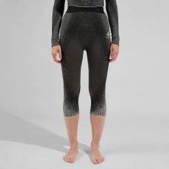 Legginsy termoaktywne damskie Odlo Performance Warm Blackcomb BL Bottom 3/4. Czarne bielizna sportowa Odlo, s, bez wzorów. Za 266.99 zł.