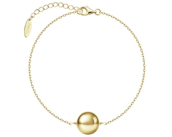 Bransoletka srebrna - kulka. Szare bransoletki Apart, pozłacane. Za 209.00 zł.