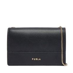 Torebka Furla. Czarne torebki klasyczne Furla, bez wzorów, bez dodatków. Za 584.99 zł.