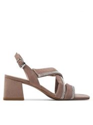 Caprice Sandały 9-28300-42 Brązowy. Brązowe sandały Caprice, bez wzorów, ze skóry, bez obcasa, na słupku, bez zapięcia. Za 238.99 zł.