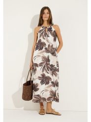 More & More Sukienka w kolorze kremowo-brązowym rozmiar: 34. Brązowe sukienki More & More, bez wzorów, bez kołnierzyka, bez ramiączek, midi. Za 329.95 zł.