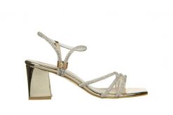 Sandały Bayla-187 1705 Gold 187028, Złoty, Skóra ekologiczna - 41. Żółte sandały Bayla, z aplikacjami, z lakierowanej skóry, bez obcasa, na obcasie, bez zapięcia. W wyprzedaży za 224.99 zł.