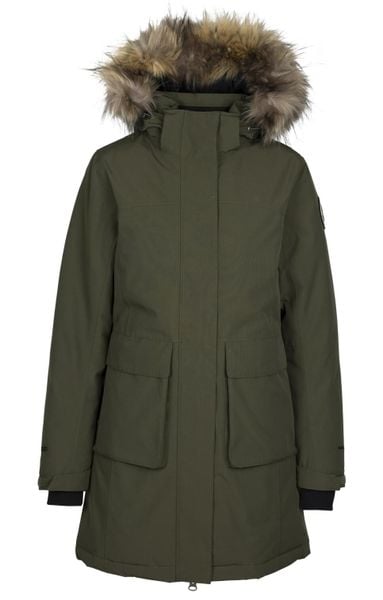 Dlx Ellington - Kurtka parka damska Dark Vine. Zielone kurtki DLX, na zimę, m, bez wzorów, z futra. Za 850.99 zł.