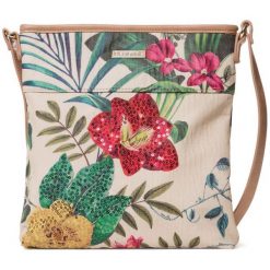 Desigual Torebka beżowa crossbody Bols Clio Kaua. Brązowe torebki klasyczne Desigual, bez wzorów, bez dodatków. W wyprzedaży za 174.00 zł.