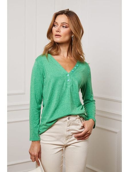 Joséfine Sweter "Drival" w kolorze zielonym rozmiar: L. Zielone swetry Joséfine, l, bez wzorów, bez ramiączek. Za 131.45 zł.