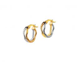 Złote kolczyki - koła, 13 mm. Żółte kolczyki Apart, złote. Za 549.00 zł.