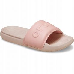 Klapki Dla Dorosłych Crocs All Day Slide. Czerwone klapki Crocs, bez wzorów, z materiału, bez obcasa. Za 139.99 zł.