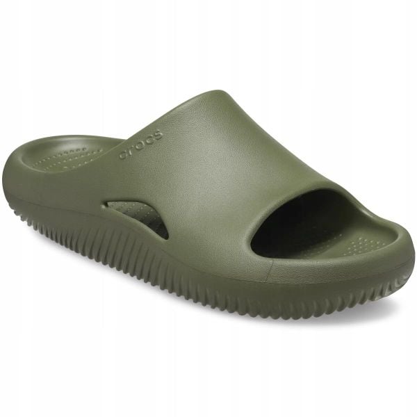 Klapki Dla Dorosłych Crocs Mellow Recovery Slide. Czarne klapki Crocs, bez wzorów, z materiału, bez obcasa. Za 199.00 zł.